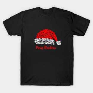 Merry Christmas Red Santa Hat / Xmas Graffiti T-Shirt